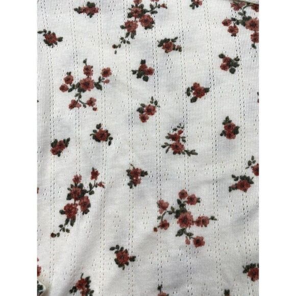 No Comment Blouse Top XL Juniors' White Floral New - Picture 3 of 8
